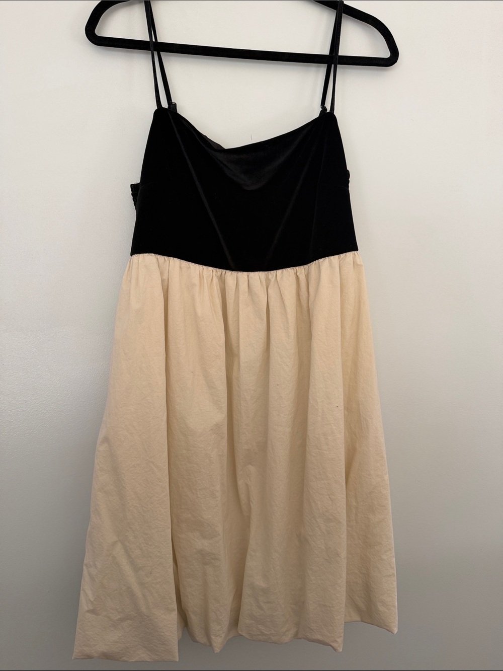 American Eagle Outfitters Black and Cream Mini Dress